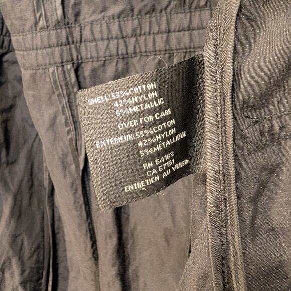 Cole Haan Womens Jacket Nylon Anorak Black Rain Zip Hood - Size S - Picture 8 of 9